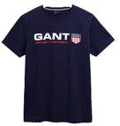 Retro Shield T-Shirt - Classic Blue